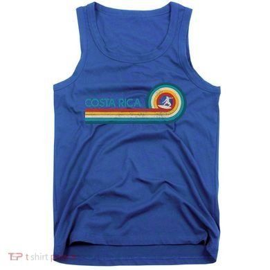 Costa Rica Surf Vintage Beach Surfer Surfing Gift Great Gift Tank Top