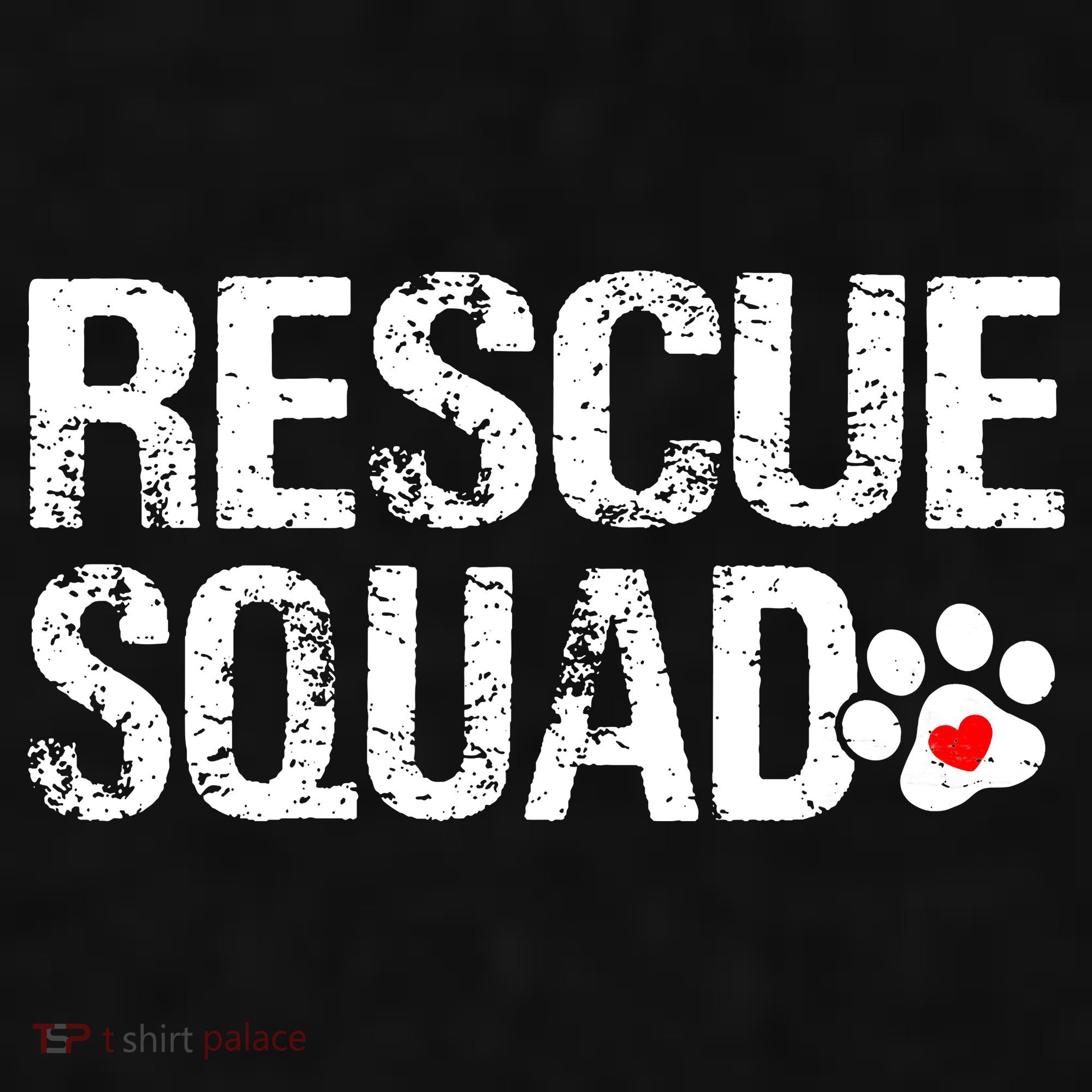Cute Rescue Squad Distressed Animals Dog Cat Paw Heart Ladies PosiCharge Tri-Blend Wicking Tank
