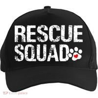 Cute Rescue Squad Distressed Animals Dog Cat Paw Heart Five-Panel Snapback Cap thumb 0