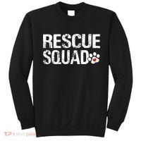 Cute Rescue Squad Distressed Animals Dog Cat Paw Heart Sweatshirt thumb 0