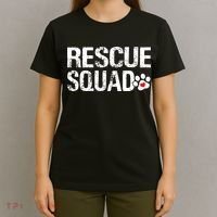 Cute Rescue Squad Distressed Animals Dog Cat Paw Heart T-Shirt thumb 4