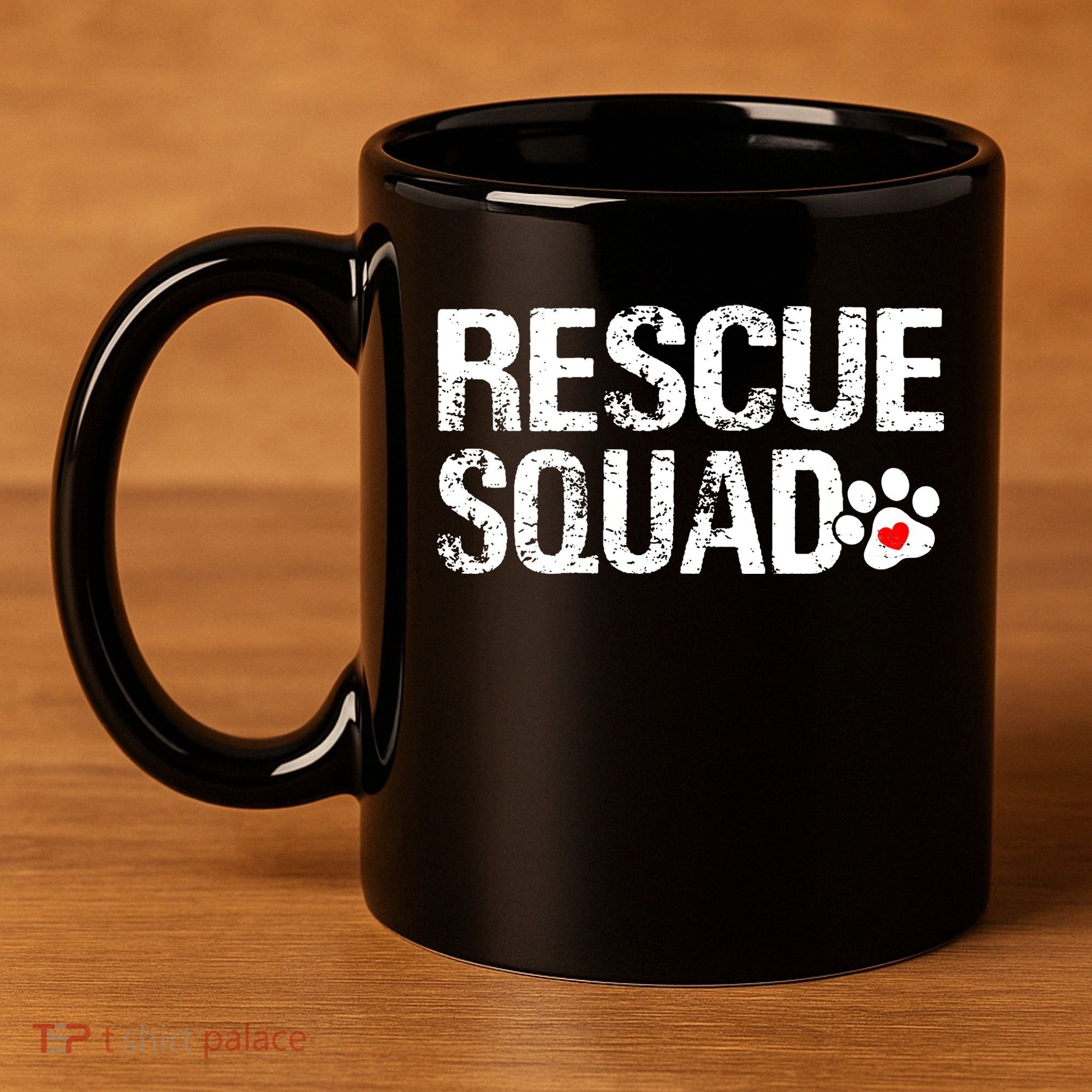 Cute Rescue Squad Distressed Animals Dog Cat Paw Heart 11oz C Handle Ceramic Mug