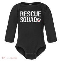 Cute Rescue Squad Distressed Animals Dog Cat Paw Heart Baby Long Sleeve Bodysuit thumb 0