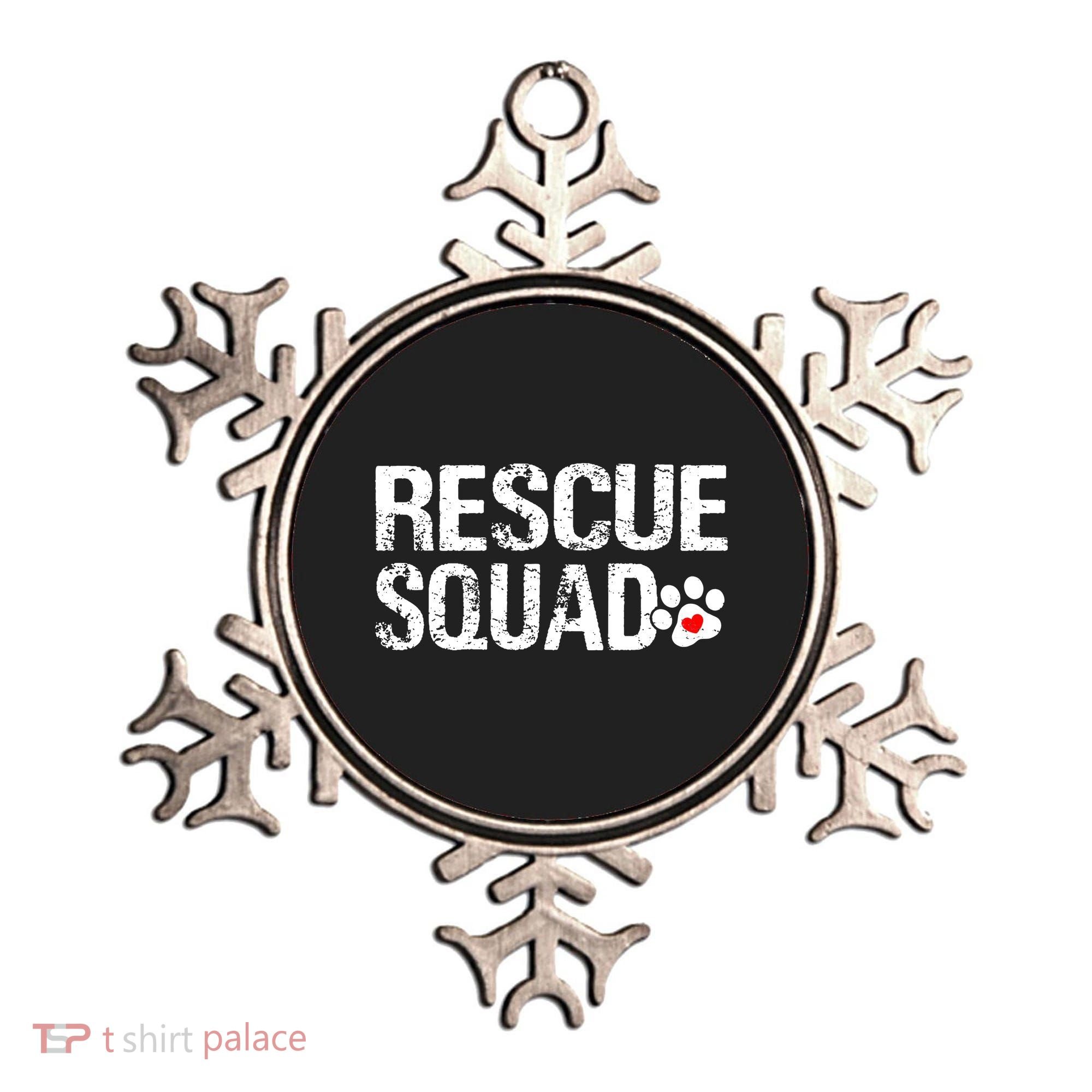 Cute Rescue Squad Distressed Animals Dog Cat Paw Heart Ornament