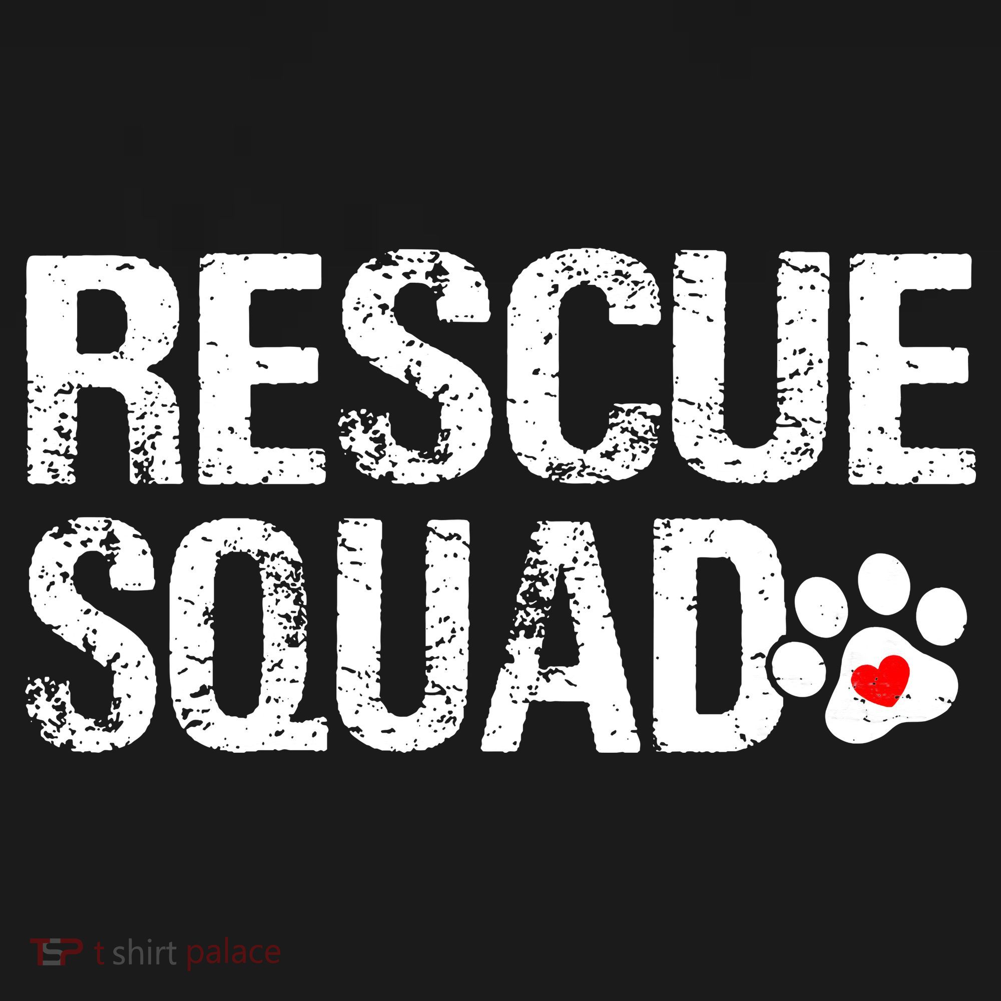Cute Rescue Squad Distressed Animals Dog Cat Paw Heart Women's Tank Top