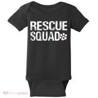 Cute Rescue Squad Distressed Animals Dog Cat Paw Heart Baby Bodysuit thumb 0
