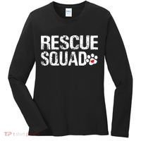 Cute Rescue Squad Distressed Animals Dog Cat Paw Heart Women's Long Sleeve Shirt thumb 0