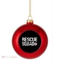 Cute Rescue Squad Distressed Animals Dog Cat Paw Heart Plastic Christmas Ball Ornament thumb 0