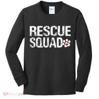 Cute Rescue Squad Distressed Animals Dog Cat Paw Heart Kids Long Sleeve Shirt thumb 0