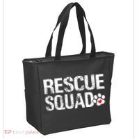 Cute Rescue Squad Distressed Animals Dog Cat Paw Heart Tote Bag thumb 2
