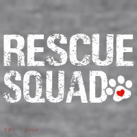 Cute Rescue Squad Distressed Animals Dog Cat Paw Heart Women's Racerback Cropped Tank thumb 2