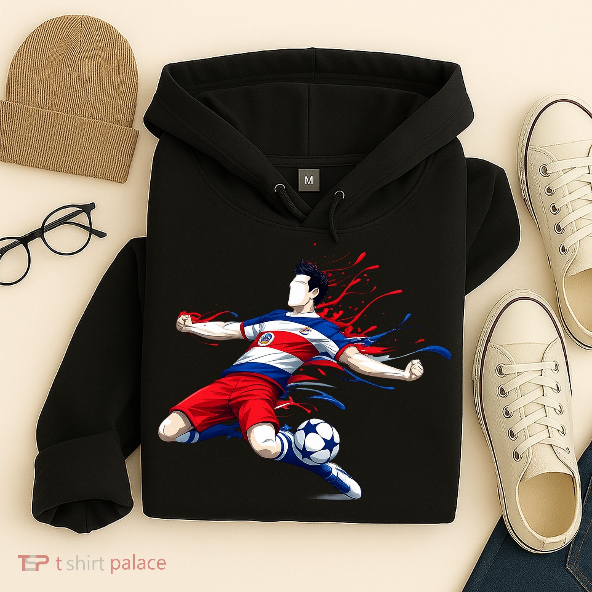 Costa Rica Soccer Player Rican National Flag Hoodie