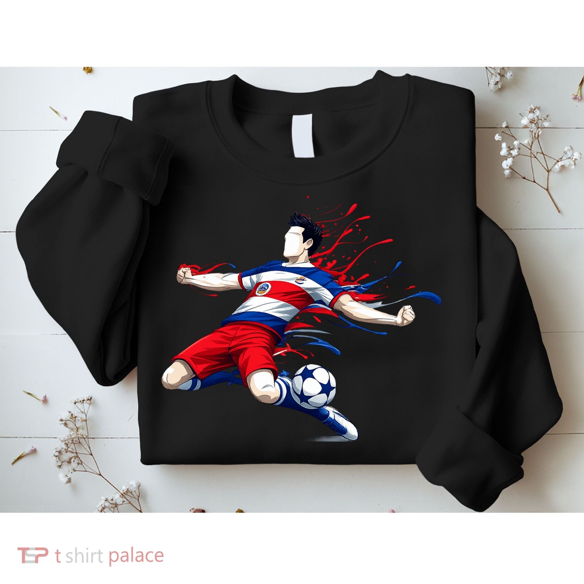 Costa Rica Soccer Player Rican National Flag Sweatshirt