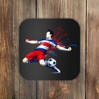 Costa Rica Soccer Player Rican National Flag Coaster thumb 0
