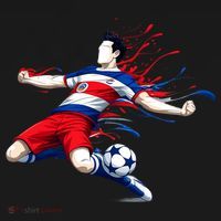 Costa Rica Soccer Player Rican National Flag Polo thumb 3