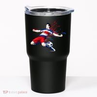 Costa Rica Soccer Player Rican National Flag Tumbler thumb 0