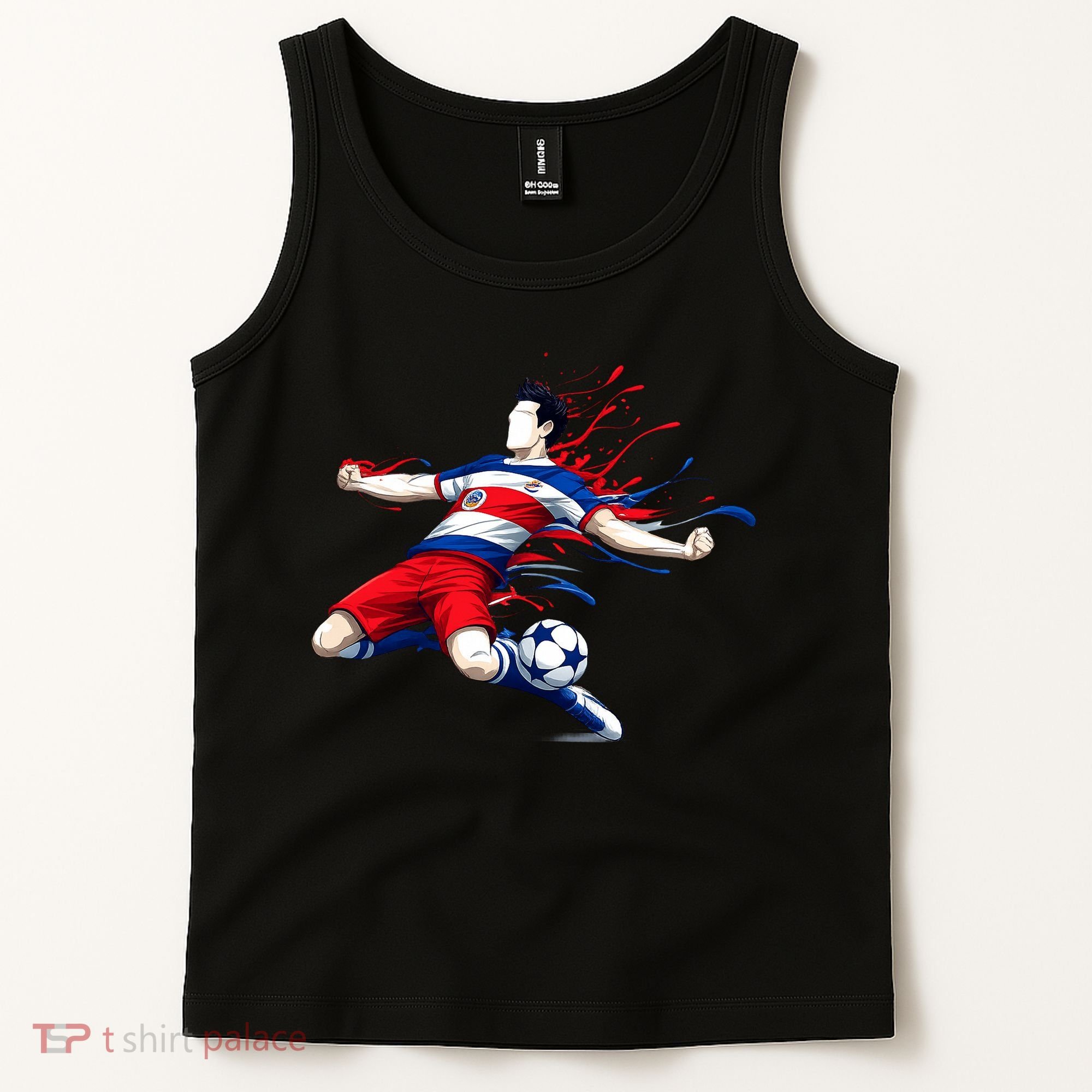 Costa Rica Soccer Player Rican National Flag Tank Top