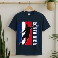 Costa Rican Soccer Team Costa Rica Flag Jersey Football Fans T-Shirt thumb 2