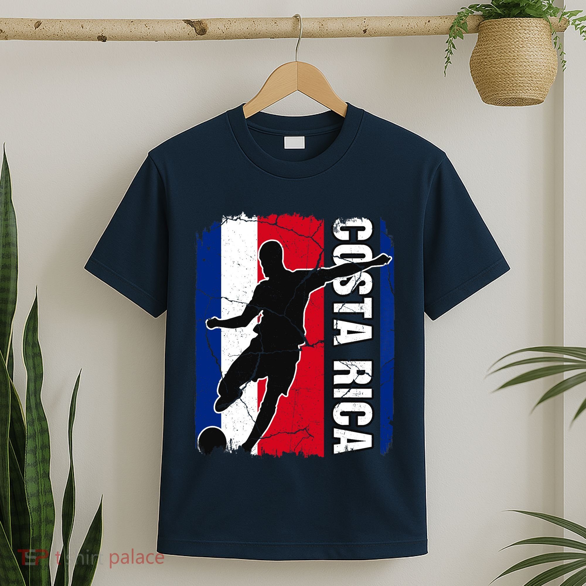 Costa Rican Soccer Team Costa Rica Flag Jersey Football Fans T-Shirt