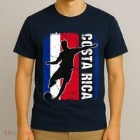 Costa Rican Soccer Team Costa Rica Flag Jersey Football Fans T-Shirt thumb 3