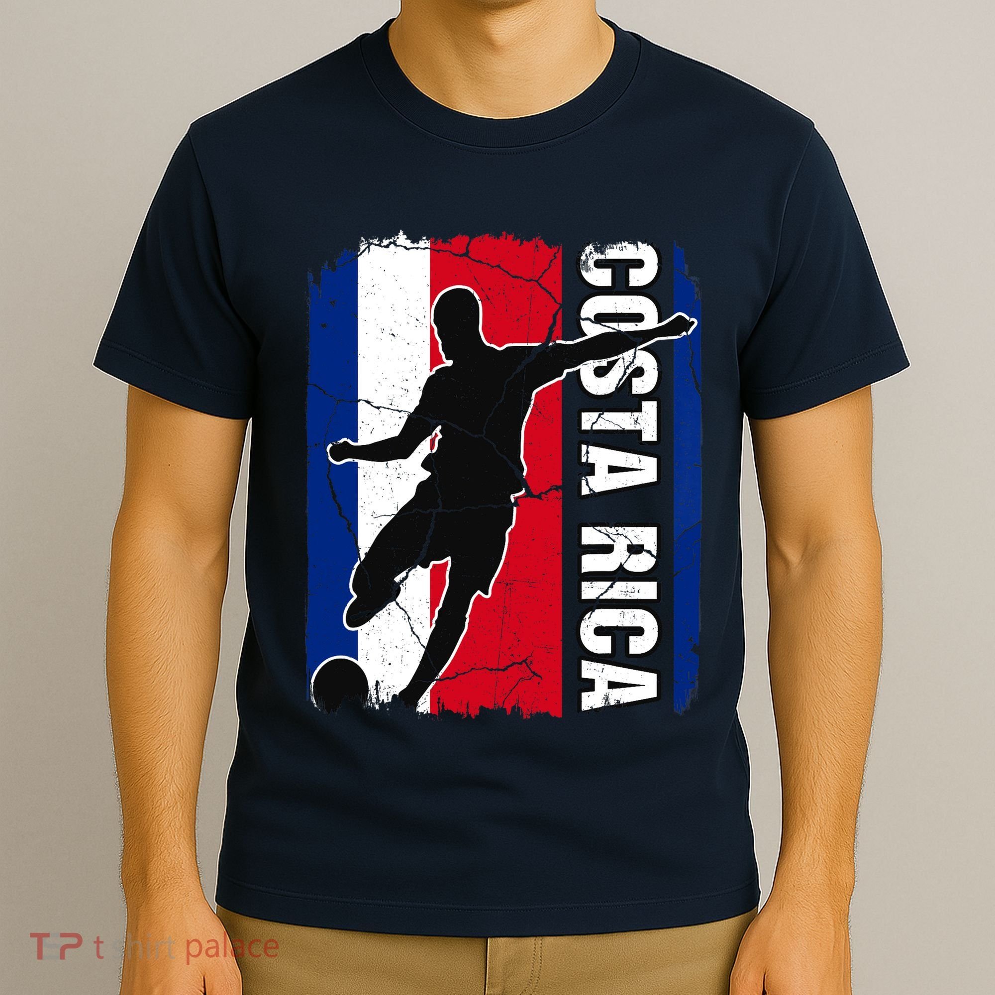 Costa Rican Soccer Team Costa Rica Flag Jersey Football Fans T-Shirt