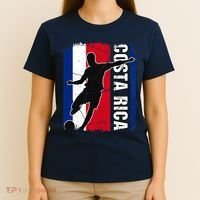 Costa Rican Soccer Team Costa Rica Flag Jersey Football Fans T-Shirt thumb 4
