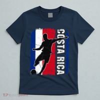 Costa Rican Soccer Team Costa Rica Flag Jersey Football Fans T-Shirt thumb 5