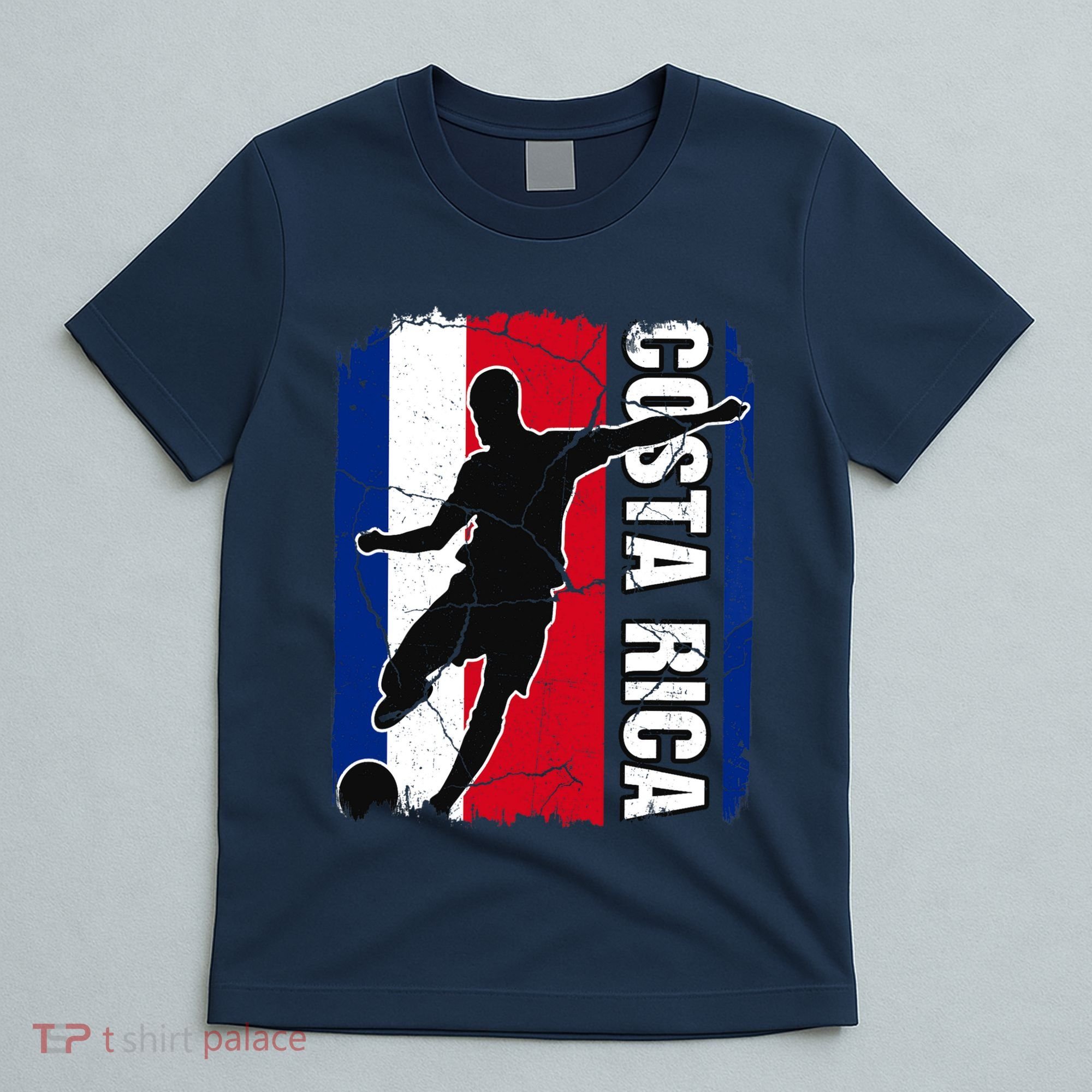 Costa Rican Soccer Team Costa Rica Flag Jersey Football Fans T-Shirt