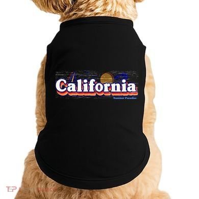 California Retro Summer Paradise Doggie Tank