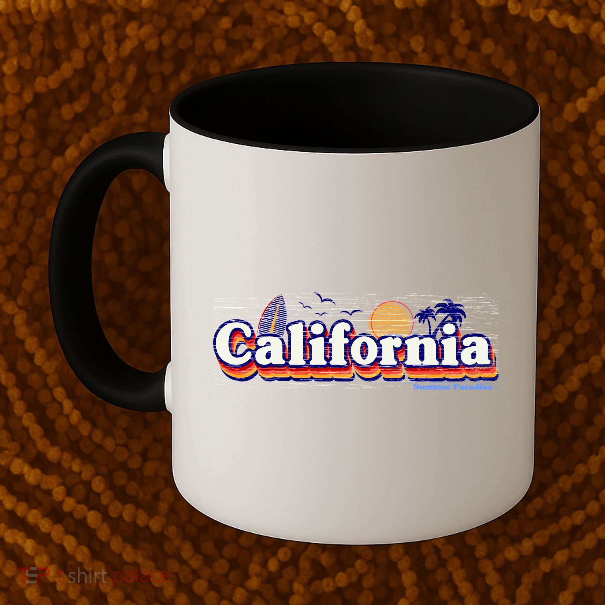 California Retro Summer Paradise Coffee Mug
