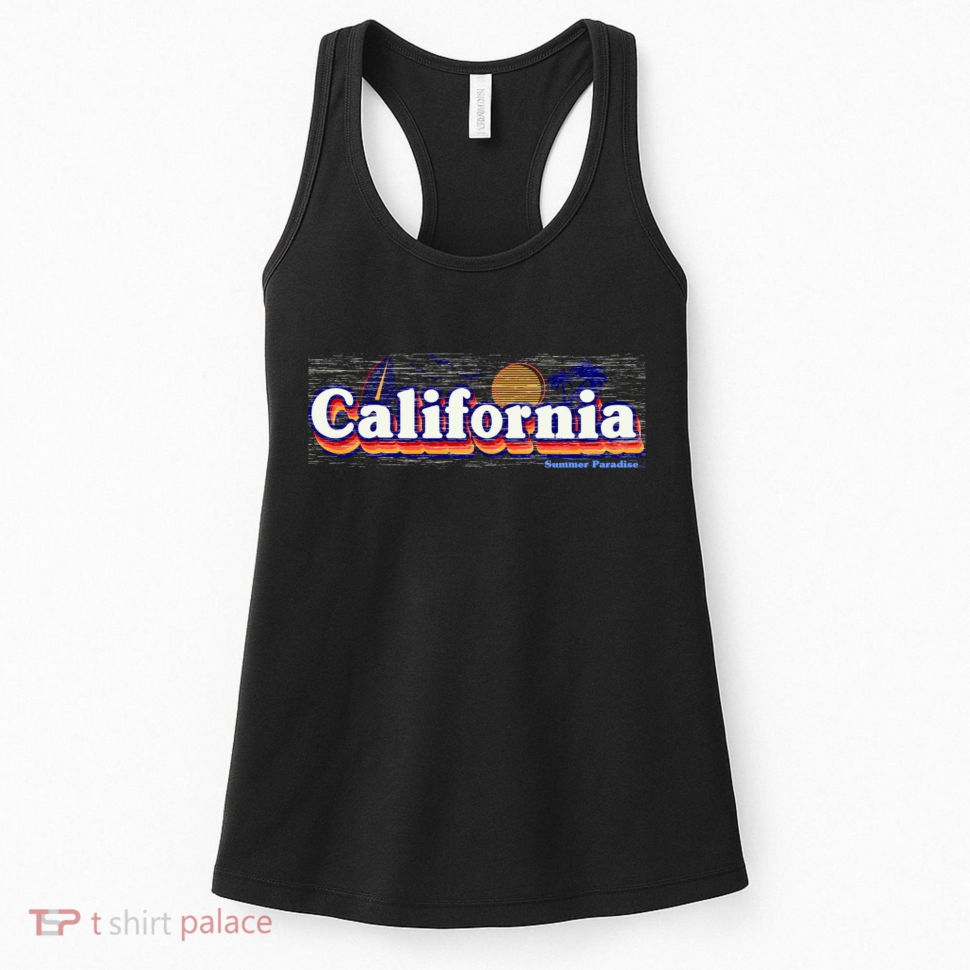 California Retro Summer Paradise Women's Tank Top