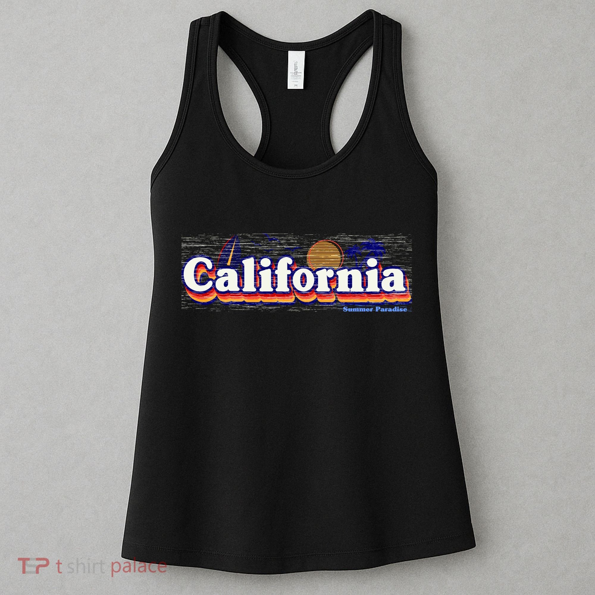 California Retro Summer Paradise Women's Tank Top