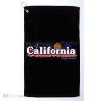 California Retro Summer Paradise Golf Towel thumb 0