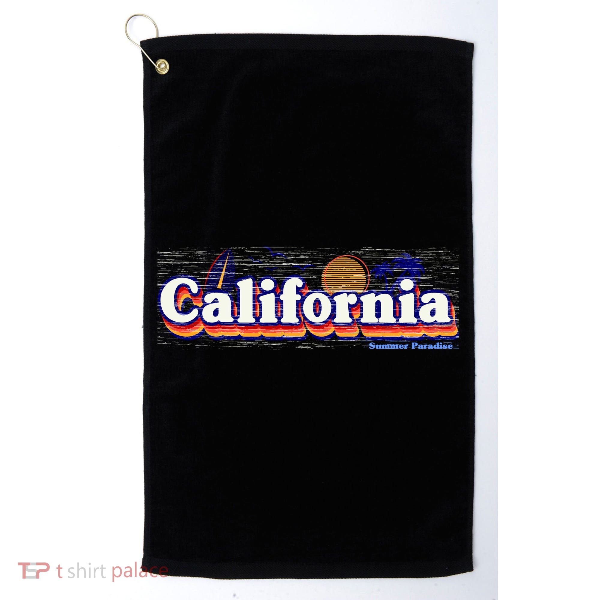 California Retro Summer Paradise Golf Towel