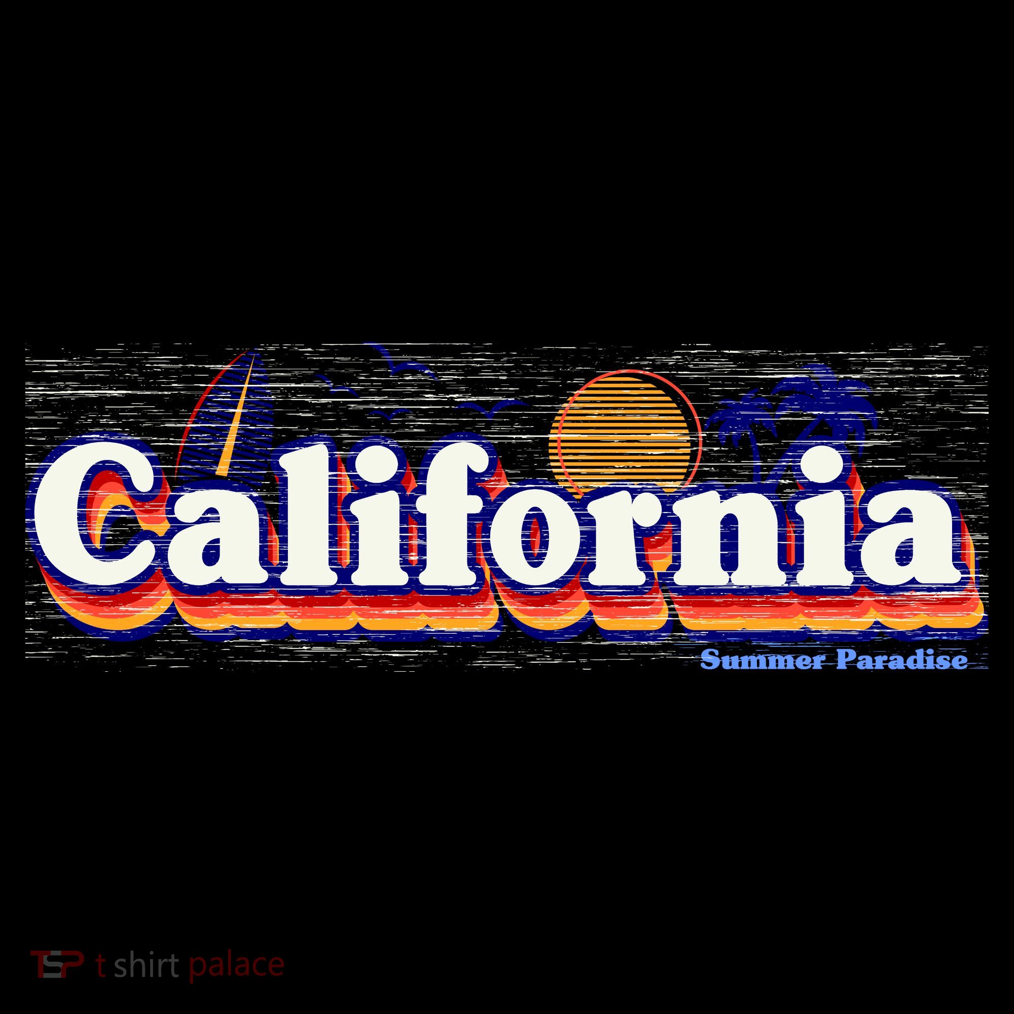 California Retro Summer Paradise Women's Long Sleeve Shirt