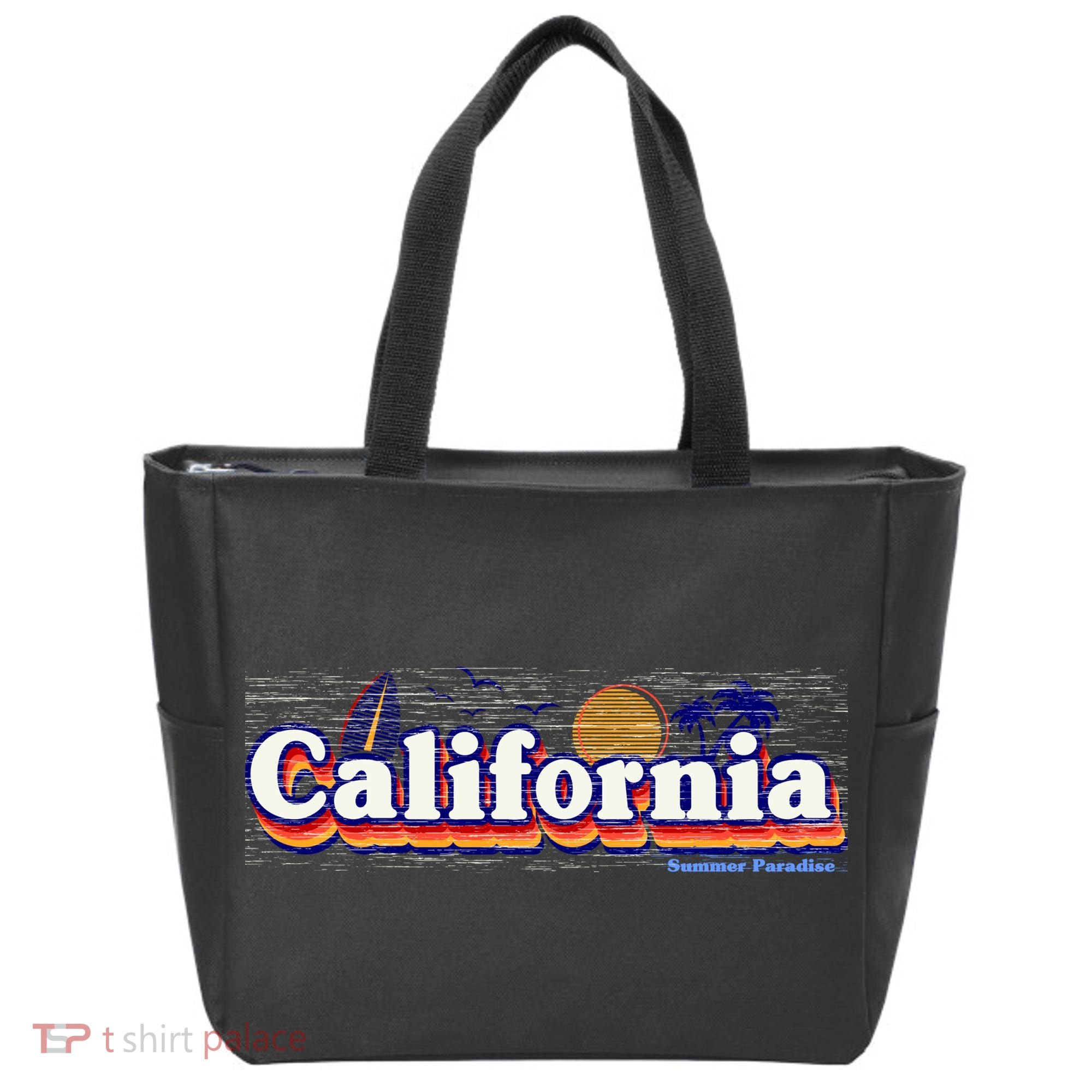 California Retro Summer Paradise Tote Bag