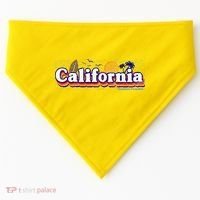 California Retro Summer Paradise USA-Made Doggie Bandana thumb 0