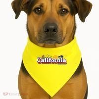 California Retro Summer Paradise USA-Made Doggie Bandana thumb 1