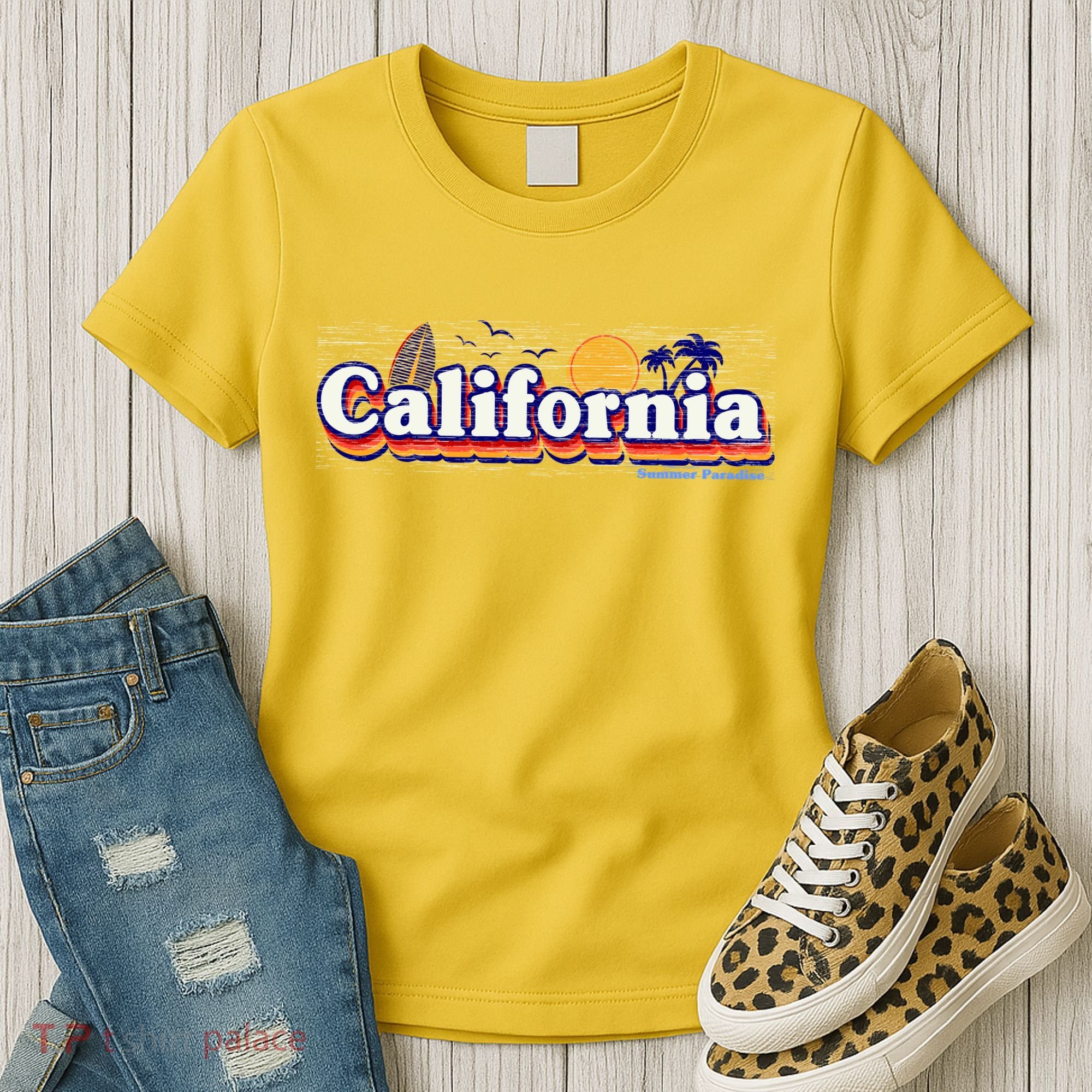 California Retro Summer Paradise Women's T-Shirt