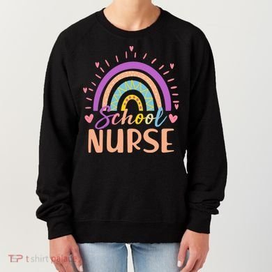 Cute Rainbow School Nurse Women's Sweatshirt
