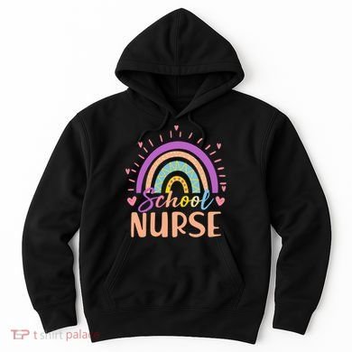 Cute Rainbow School Nurse Hoodie