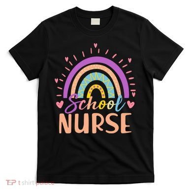 Cute Rainbow School Nurse T-Shirt