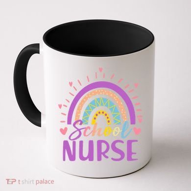 Cute Rainbow School Nurse Coffee Mug