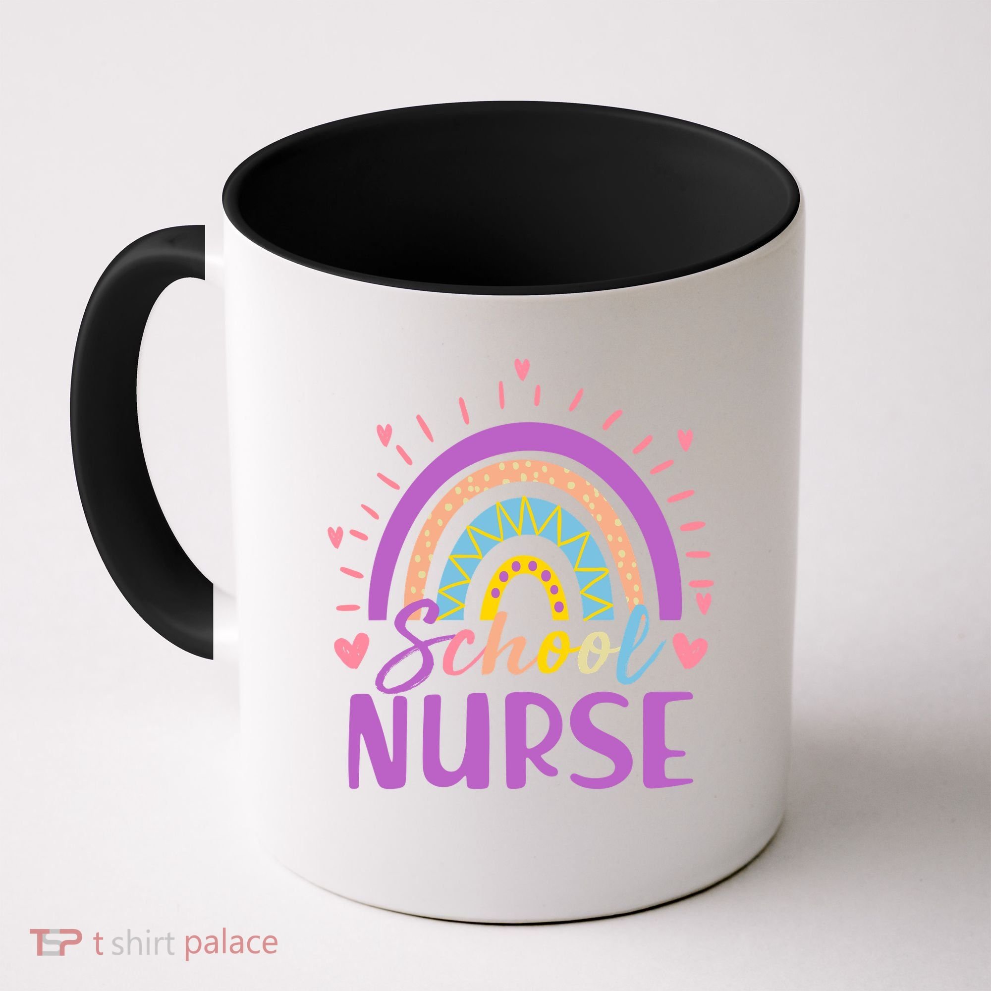 Cute Rainbow School Nurse Coffee Mug