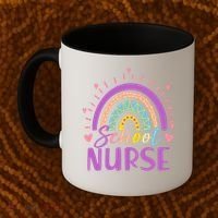 Cute Rainbow School Nurse Coffee Mug thumb 2