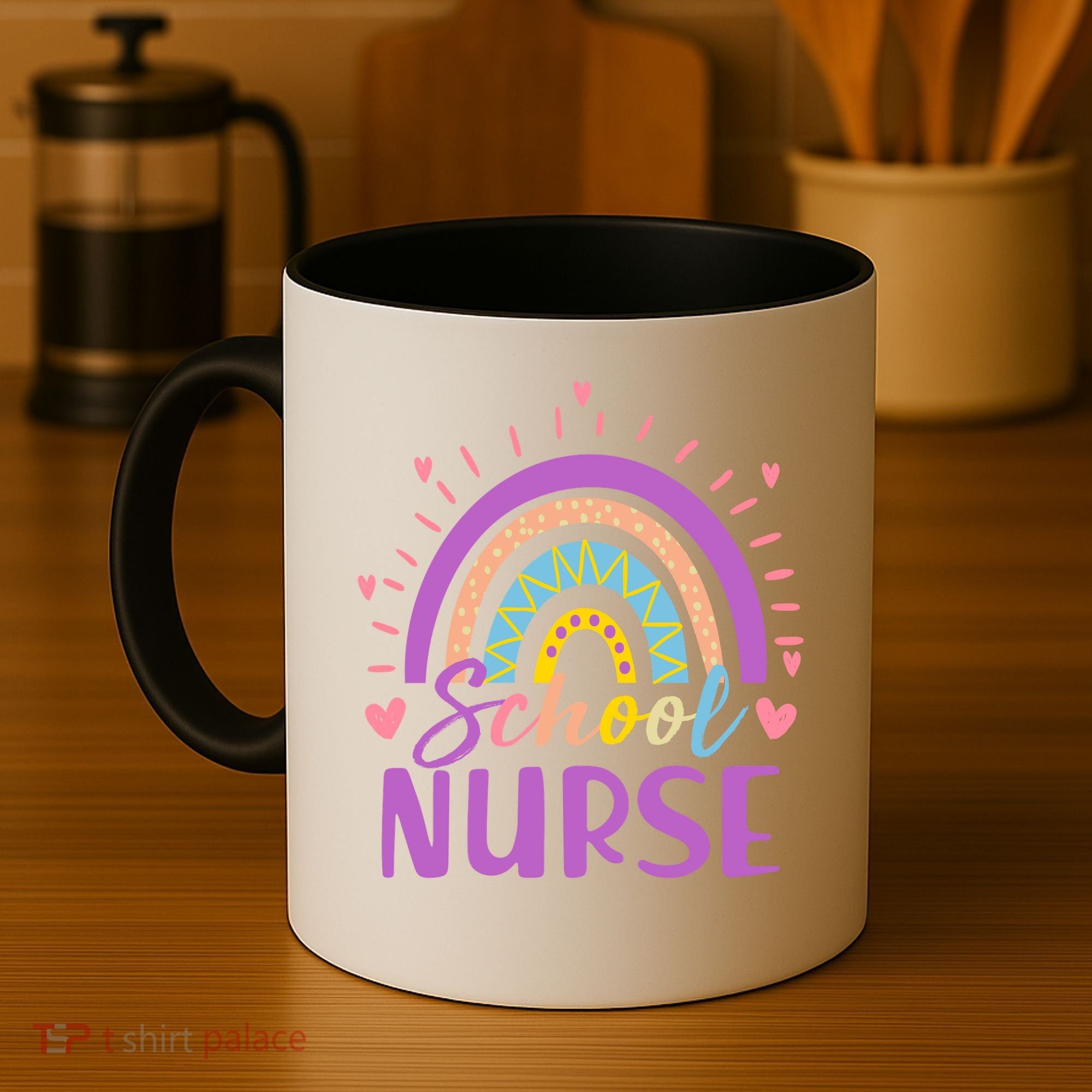 Cute Rainbow School Nurse Coffee Mug