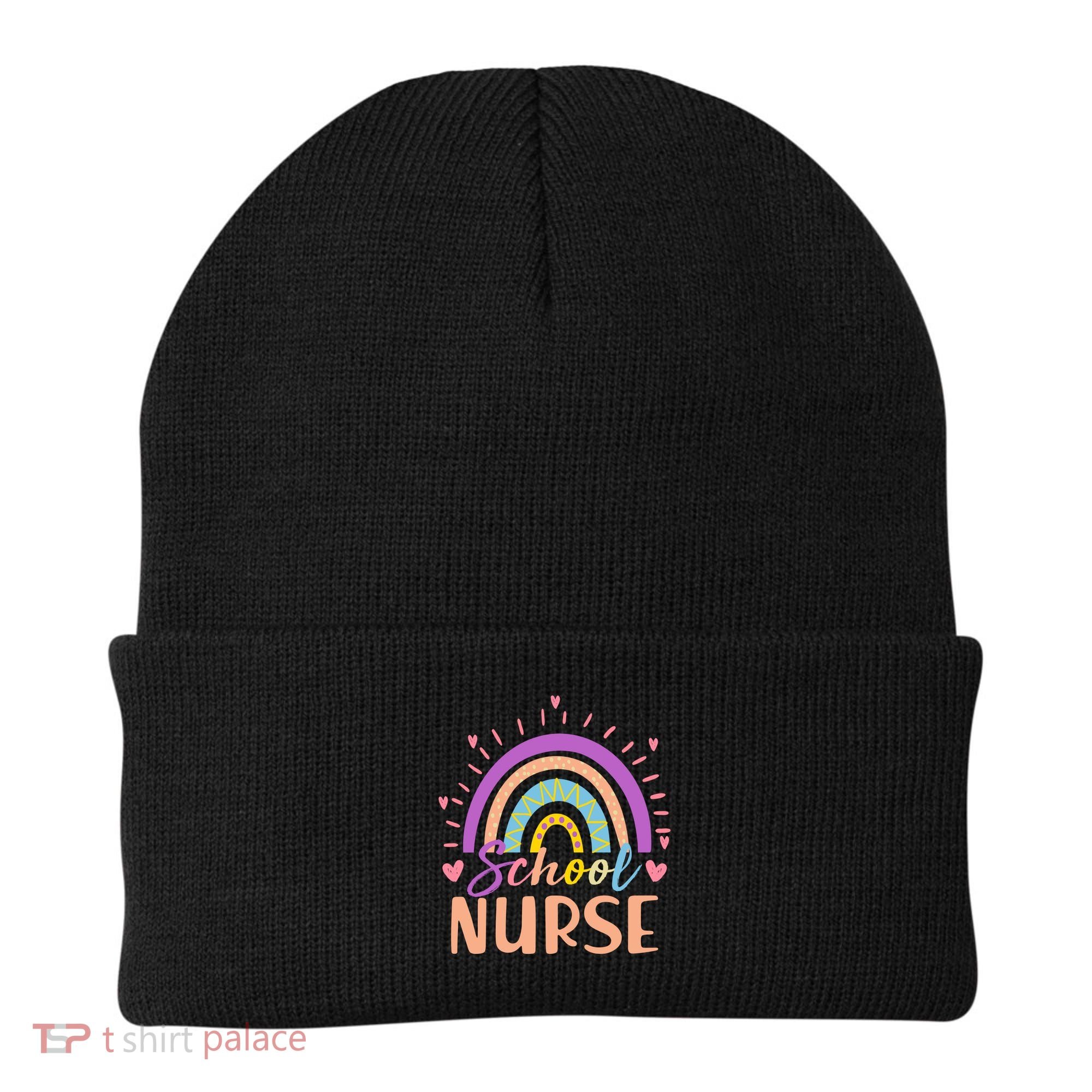 Cute Rainbow School Nurse Beanie