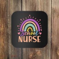 Cute Rainbow School Nurse Coaster thumb 0