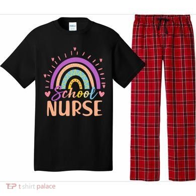 Cute Rainbow School Nurse Pajama Set