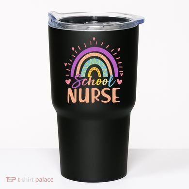 Cute Rainbow School Nurse Tumbler